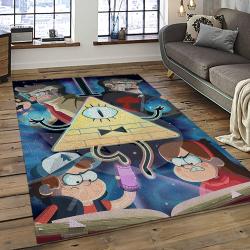 Gravity Fall Disney Series Cartoon Character Carpet Rectangle Area Rug For Living Room Home Room Decor Gift For Fans GVF17