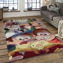 Gravity Fall Disney Series Cartoon Character Carpet Rectangle Area Rug For Living Room Home Room Decor Gift For Fans GVF26