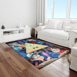 gravity fall disney series cartoon character carpet rectangle area rug for living room home room decor gift for fans light room gvf17