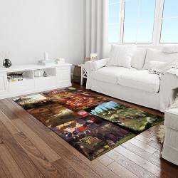 gravity fall disney series cartoon character carpet rectangle area rug for living room home room decor gift for fans light room gvf5