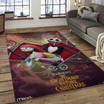 jack skellington and sally movie carpet rectangle area rug for living room home room decor gift for friends dark room jsas10