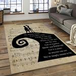 jack skellington and sally movie carpet rectangle area rug for living room home room decor gift for friends dark room jsas16