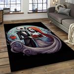 jack skellington and sally movie carpet rectangle area rug for living room home room decor gift for friends dark room jsas23