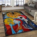 jack skellington and sally movie carpet rectangle area rug for living room home room decor gift for friends dark room jsas3