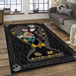 Jack Skellington And Sally Movie Carpet Rectangle Area Rug For Living Room Home Room Decor Gift For Friends JSAS32