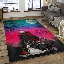 Jack Skellington And Sally Movie Carpet Rectangle Area Rug For Living Room Home Room Decor Gift For Friends JSAS35