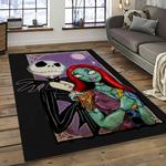 jack skellington and sally movie carpet rectangle area rug for living room home room decor gift for friends dark room jsas36