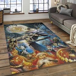 Jack Skellington And Sally Movie Carpet Rectangle Area Rug For Living Room Home Room Decor Gift For Friends JSAS38