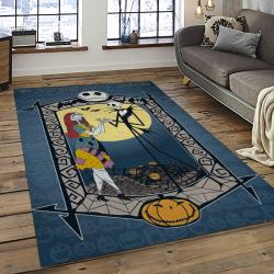 Jack Skellington And Sally Movie Carpet Rectangle Area Rug For Living Room Home Room Decor Gift For Friends JSAS42