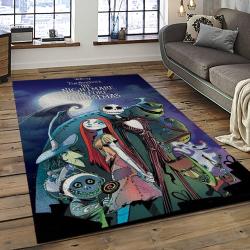 Jack Skellington And Sally Movie Carpet Rectangle Area Rug For Living Room Home Room Decor Gift For Friends JSAS48
