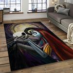 jack skellington and sally movie carpet rectangle area rug for living room home room decor gift for friends dark room jsas49