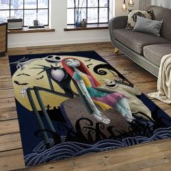 Jack Skellington And Sally Movie Carpet Rectangle Area Rug For Living Room Home Room Decor Gift For Friends JSAS50
