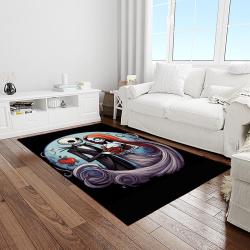 jack skellington and sally movie carpet rectangle area rug for living room home room decor gift for friends light room jsas23