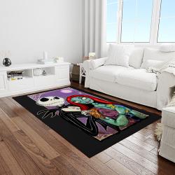 jack skellington and sally movie carpet rectangle area rug for living room home room decor gift for friends light room jsas36
