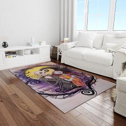 jack skellington and sally movie carpet rectangle area rug for living room home room decor gift for friends light room jsas46