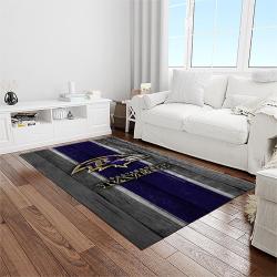 nfl baltimore ravens football sport team logo carpet rectangle area rug for living room home room decor gift for fans light room bmr8