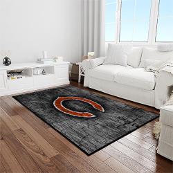 nfl chicago bears football sport team logo carpet rectangle area rug for living room home room decor gift for fans light room cagb3