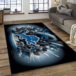 NFL Detroit Lion Football Sport Team Logo Carpet Rectangle Area Rug For Living Room Home Room Decor Gift For Fans DLO14