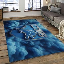 NFL Detroit Lion Football Sport Team Logo Carpet Rectangle Area Rug For Living Room Home Room Decor Gift For Fans DLO15