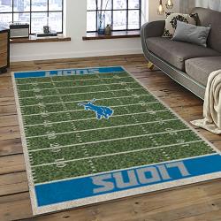 NFL Detroit Lion Football Sport Team Logo Carpet Rectangle Area Rug For Living Room Home Room Decor Gift For Fans DLO23