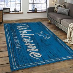 NFL Detroit Lion Football Sport Team Logo Carpet Rectangle Area Rug For Living Room Home Room Decor Gift For Fans DLO31