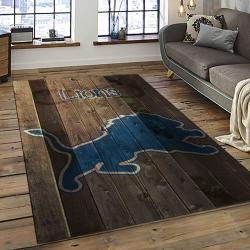 NFL Detroit Lion Football Sport Team Logo Carpet Rectangle Area Rug For Living Room Home Room Decor Gift For Fans DLO32