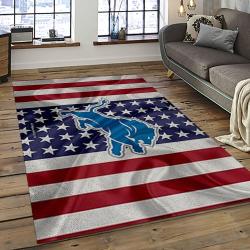 NFL Detroit Lion Football Sport Team Logo Carpet Rectangle Area Rug For Living Room Home Room Decor Gift For Fans DLO4