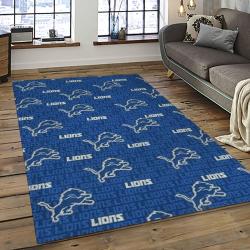 NFL Detroit Lion Football Sport Team Logo Carpet Rectangle Area Rug For Living Room Home Room Decor Gift For Fans DLO46