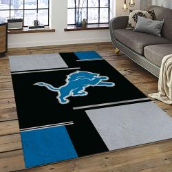 NFL Detroit Lion Football Sport Team Logo Carpet Rectangle Area Rug For Living Room Home Room Decor Gift For Fans DLO50
