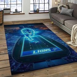 NFL Detroit Lion Football Sport Team Logo Carpet Rectangle Area Rug For Living Room Home Room Decor Gift For Fans DLO52