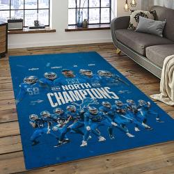 NFL Detroit Lion Football Sport Team Logo Carpet Rectangle Area Rug For Living Room Home Room Decor Gift For Fans DLO53