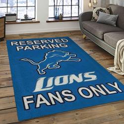 NFL Detroit Lion Football Sport Team Logo Carpet Rectangle Area Rug For Living Room Home Room Decor Gift For Fans DLO55