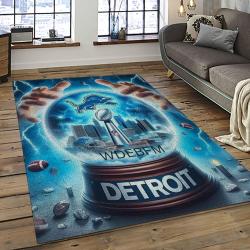 NFL Detroit Lion Football Sport Team Logo Carpet Rectangle Area Rug For Living Room Home Room Decor Gift For Fans DLO58