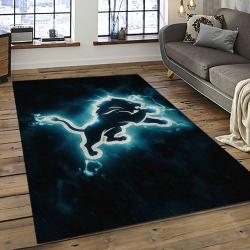 NFL Detroit Lion Football Sport Team Logo Carpet Rectangle Area Rug For Living Room Home Room Decor Gift For Fans DLO61