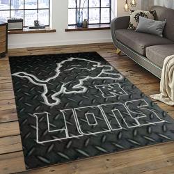 NFL Detroit Lion Football Sport Team Logo Carpet Rectangle Area Rug For Living Room Home Room Decor Gift For Fans DLO65