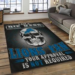 NFL Detroit Lion Football Sport Team Logo Carpet Rectangle Area Rug For Living Room Home Room Decor Gift For Fans DLO66