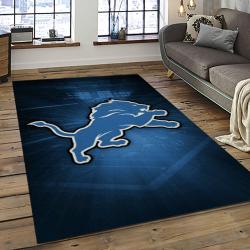 NFL Detroit Lion Football Sport Team Logo Carpet Rectangle Area Rug For Living Room Home Room Decor Gift For Fans DLO68