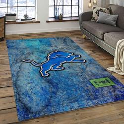 NFL Detroit Lion Football Sport Team Logo Carpet Rectangle Area Rug For Living Room Home Room Decor Gift For Fans DLO69