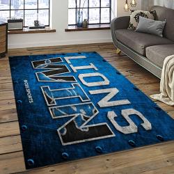 NFL Detroit Lion Football Sport Team Logo Carpet Rectangle Area Rug For Living Room Home Room Decor Gift For Fans DLO72