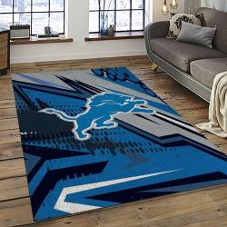 NFL Detroit Lion Football Sport Team Logo Carpet Rectangle Area Rug For Living Room Home Room Decor Gift For Fans DLO8