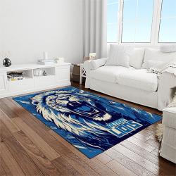 nfl detroit lion football sport team logo carpet rectangle area rug for living room home room decor gift for fans light room dlo10