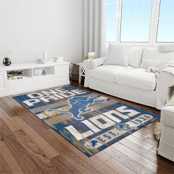 nfl detroit lion football sport team logo carpet rectangle area rug for living room home room decor gift for fans light room dlo22