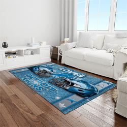 nfl detroit lion football sport team logo carpet rectangle area rug for living room home room decor gift for fans light room dlo42