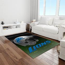 nfl detroit lion football sport team logo carpet rectangle area rug for living room home room decor gift for fans light room dlo43