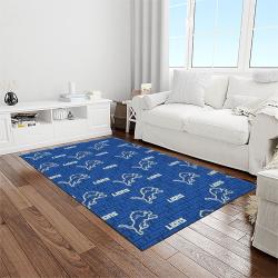 nfl detroit lion football sport team logo carpet rectangle area rug for living room home room decor gift for fans light room dlo46