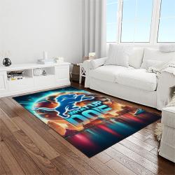 nfl detroit lion football sport team logo carpet rectangle area rug for living room home room decor gift for fans light room dlo59