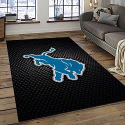 NFL Detroit Lions Rectangle Rug Personalized Non-Slip Carpet Gift For Football Fans DTRL12