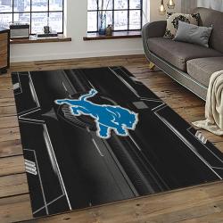 NFL Detroit Lions Rectangle Rug Personalized Non-Slip Carpet Gift For Football Fans DTRL7