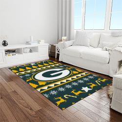 nfl green bay packers football sport team logo carpet rectangle area rug for living room home room decor gift for fans light room gbpk21