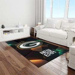 nfl green bay packers football sport team logo carpet rectangle area rug for living room home room decor gift for fans light room gbpk33
